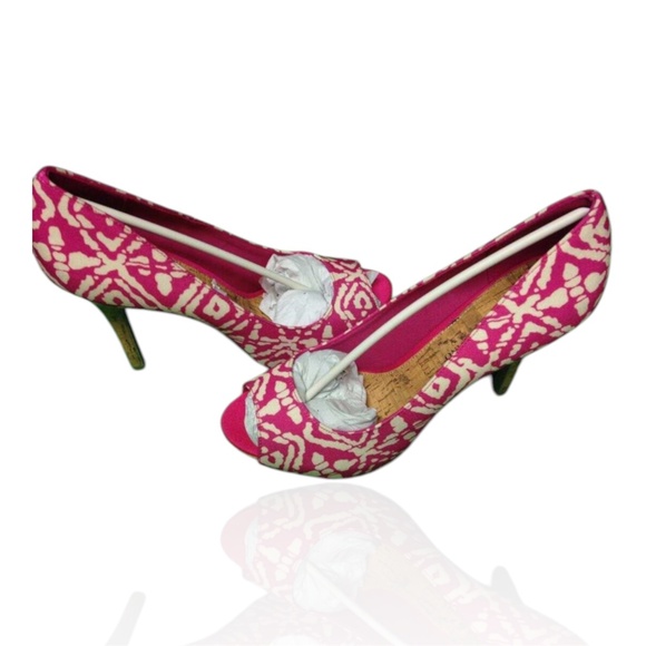 Women's Kate Platform Pump High Heel CHRISTIAN SIRIANO Pink Peep Shoe, 9 - Picture 2 of 7